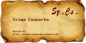 Szima Cseperke névjegykártya